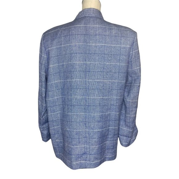 3/$30⭐️𝅺VINTAGE Blue Partially Lined Women’s One Button Blazer - Picture 3 of 8